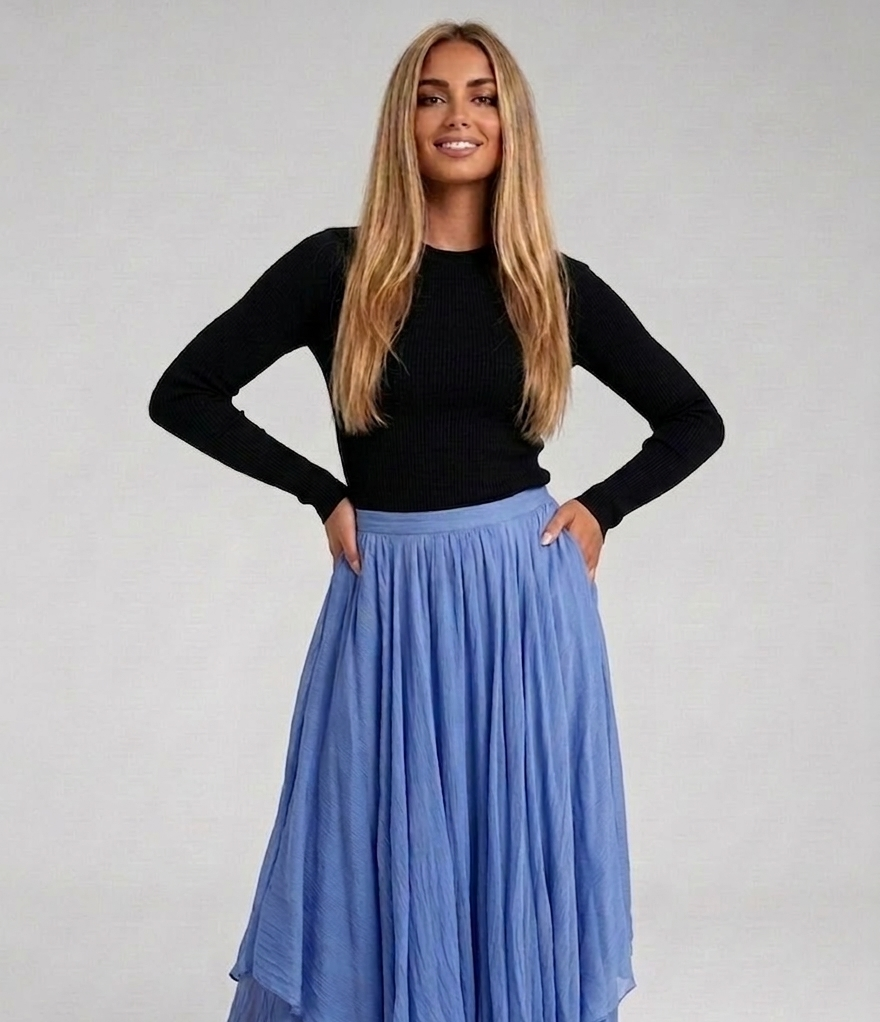 חצאית ארוכה ב28 צבעים